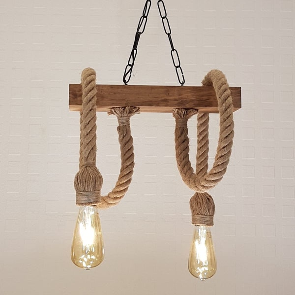 Chandeliers Rope Rectangular Rope Chandelier - Etsy