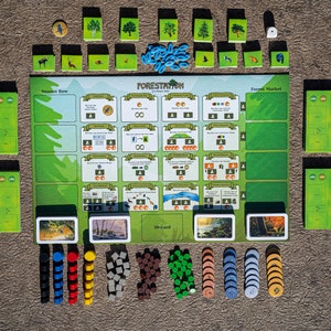 Forestation Board Game - utilizar la estrategia y la astucia para construir un bosque lleno de plantas y animales. 2-4 jugadores 8+