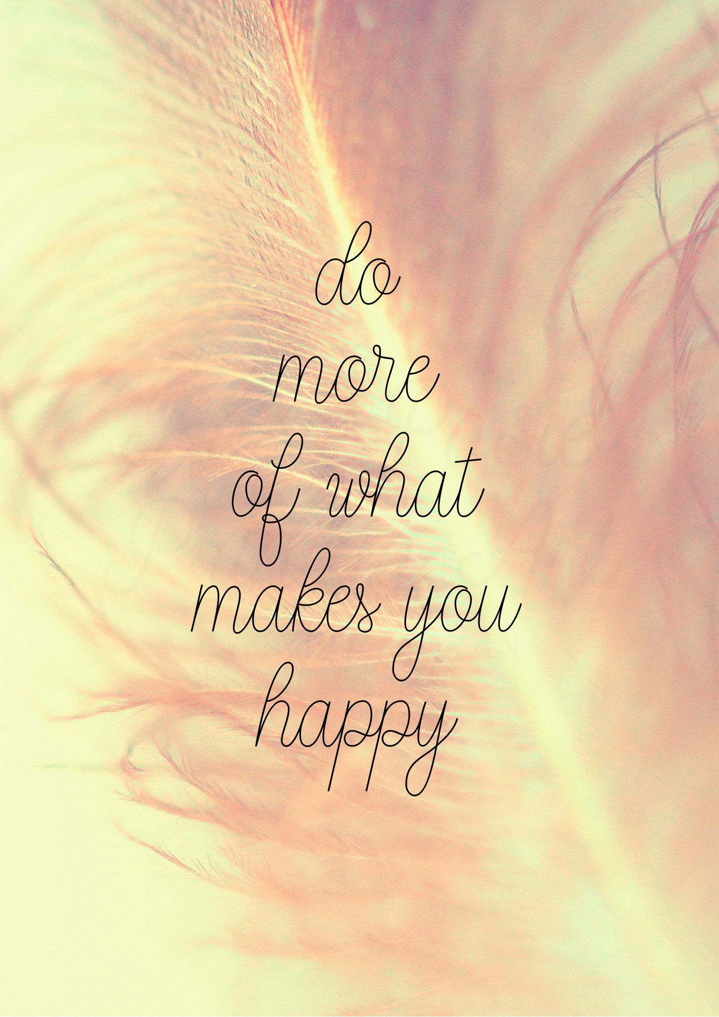 a4 inspirational quote print with feather background do more etsy