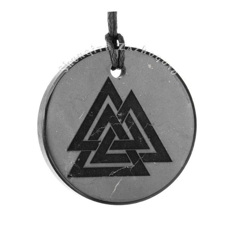 Amulet of Victory Pendant Made of Rare Stone Shungite Big Size Necklace
