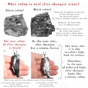 large shungite pendant necklace