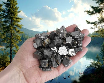 Genuine Elite Shungite 150 g | Natural Silver Shungite from Karelia | Rare Type I Shungite with Fullerene C60