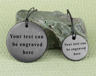 Custom Engraved Necklace - Your Text will be Engraved on this Natural Stone Shungite Pendant - It is one of the rarest Rock on Earth.