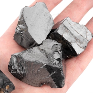 Grande shungite nobile d&#39;élite / Peso circa 1,76-2,11 OZ / 50-60 grammi / 98% carbonio / Fullerene C60 / Shungite d&#39;élite reale Russia