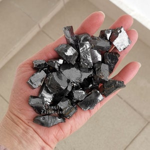 Elite shungite Not a fake 150 g | Real elite shungite with a smooth surface | Genuine elite shungite only from Karelia Natural Fullerene c60