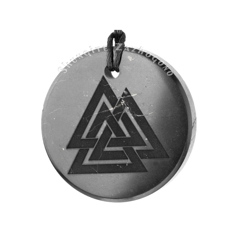 Amulet of Victory Pendant Made of Rare Stone Shungite Big Size Necklace
