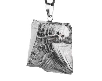 Elite shungite pendant 1 type, Karelia | Noble shungite necklace, Natural shape | Random weight and shape | Pure carbon 98% | 0.1-0.25 Oz