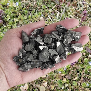 Elite Shungite Water purification - 100 gr | Silver Shungite stones smooth surface | Fullerene c60 | Shungite Rock | Elite Shungite Crystal