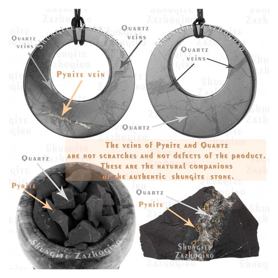 Pendentif de shungite ovale - Le Dos Agile