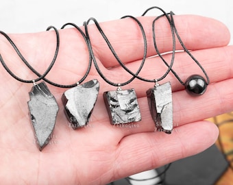 ELITE Shungite Necklace for Meditation, Focus, Chakra Balancing, Relaxation, Spiritual Growth & Wellness Shungite Jewelry - Fullerene C60
