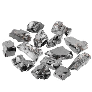 Pietre di shungite Elite grezza Misura media / 98% carbonio / 0,22 libbre in una confezione / Fullerene naturale c60 / Shungite Elite autentica