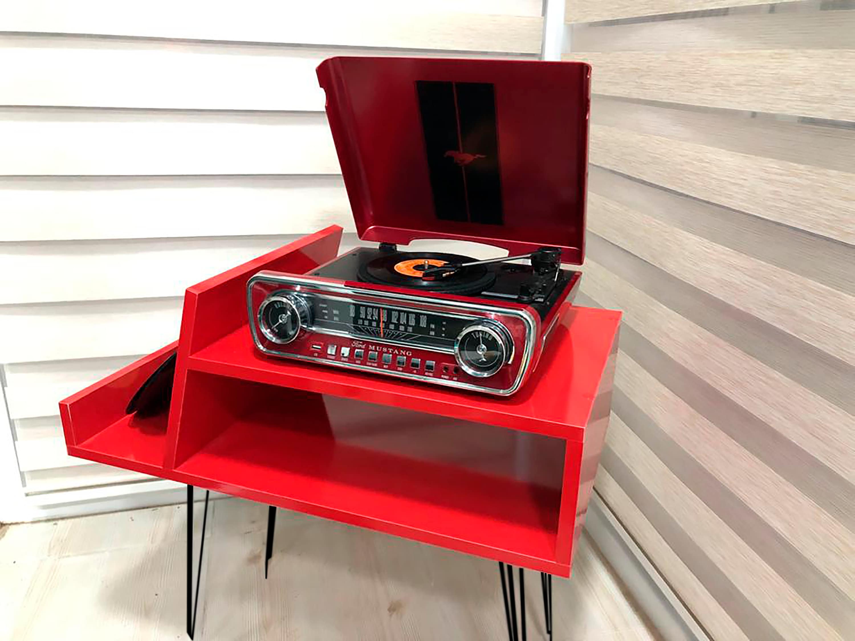 Record player stand Turntable Stand Media Console Vinyl Etsy