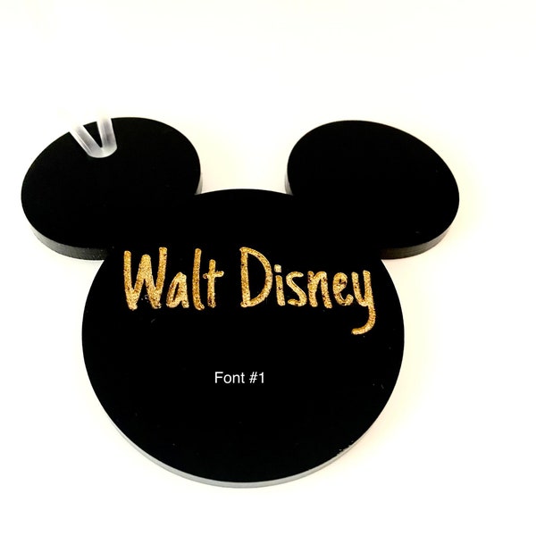 Mickey Luggage Tag l Disney Luggage Tag l Acrylic Luggage Tag l Luggage Tag l Mickey Ears Luggage Tag