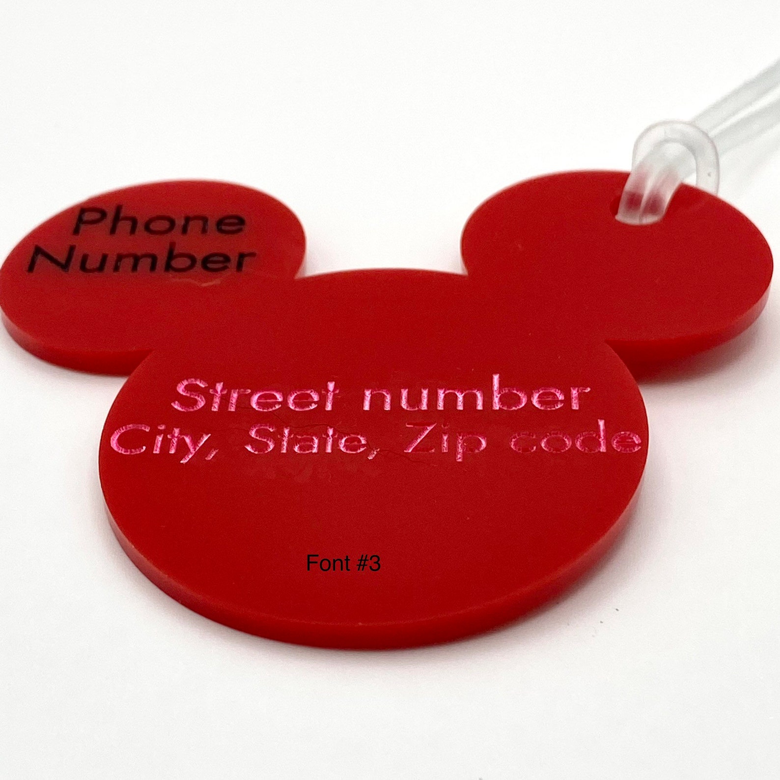 Mickey Luggage Tag L Disney Luggage Tag L Acrylic Luggage Tag Etsy