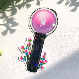 BTS Aufkleber || Bts Blumen Army Bomb Lightstick Aufkleber || Karte der Seele ||  Bts Army Bomb Aufkleber || Holo Aufkleber || 2 Variationen