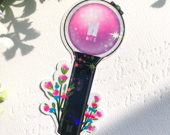 Autocollant BTS Army Bomb : bâton lumineux floral, carte de l'âme (holo)