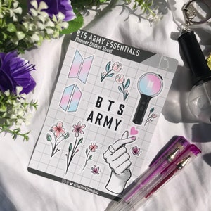 BTS Stickers - BTS Sticker Sheet - BTS Essentials Sticker Sheet for planners and Journaling - Bts Army.