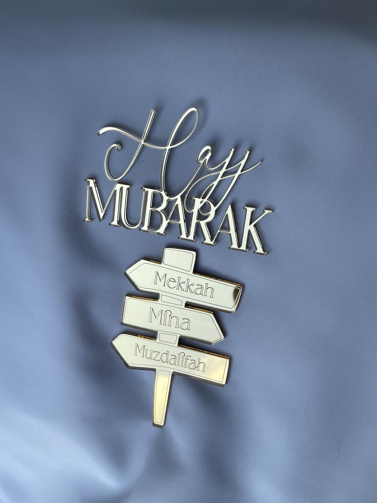Hajj Mubarak Acrylic Cake Topper | Signpost Cake Charms | Islamic ...