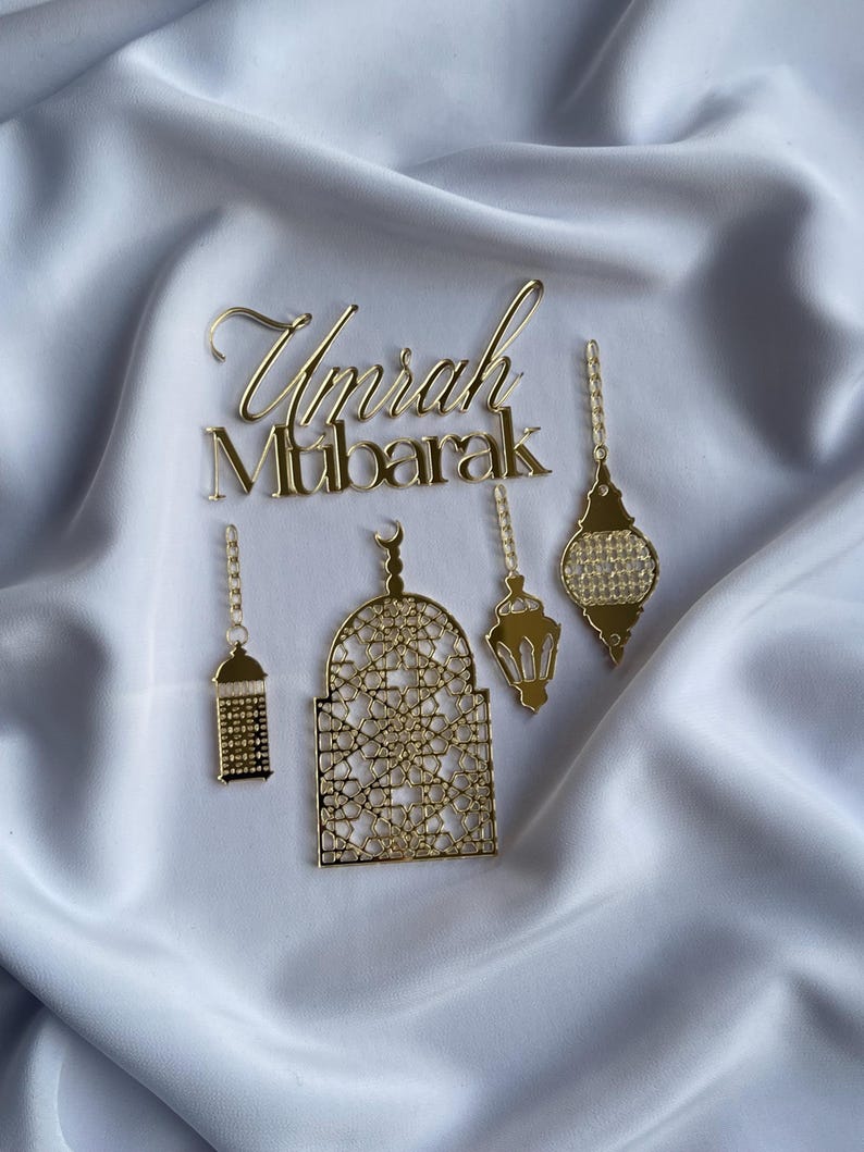 Décoration de gâteau Omra Mubarak, EID Mubarak, Hajj et Umrah - 24 pièces  15