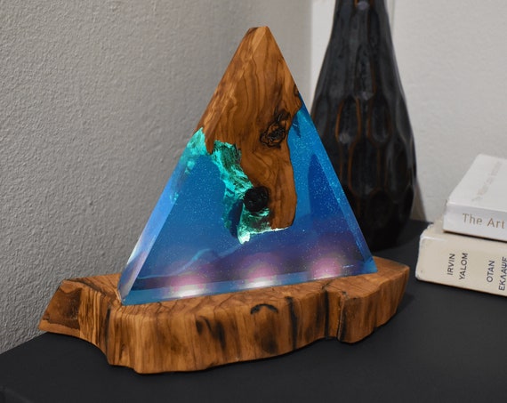 Epoxy Resin Table Lamp | LED |  Home Decor | Housewarming Gift | Birthday Gift | Gift for Her Him | Office Decor