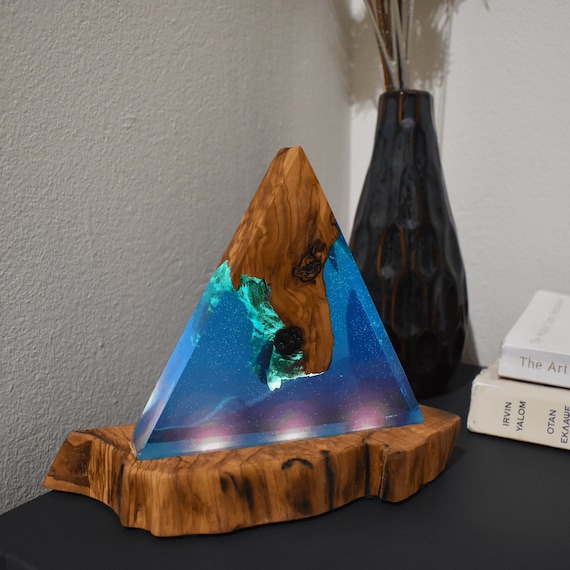 Epoxy Resin Table Lamp | LED |  Home Decor | Housewarming Gift | Birthday Gift | Gift for Her Him | Office Decor