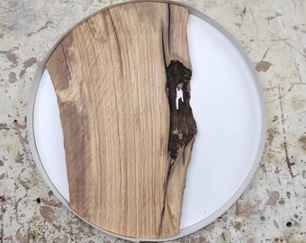 Make your own epoxy wall clock 40cm | Olive wood | Home decor | Resin wall clock