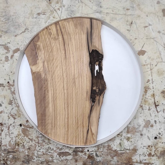 Make your own epoxy wall clock 40cm | Olive wood | Home decor | Resin wall clock