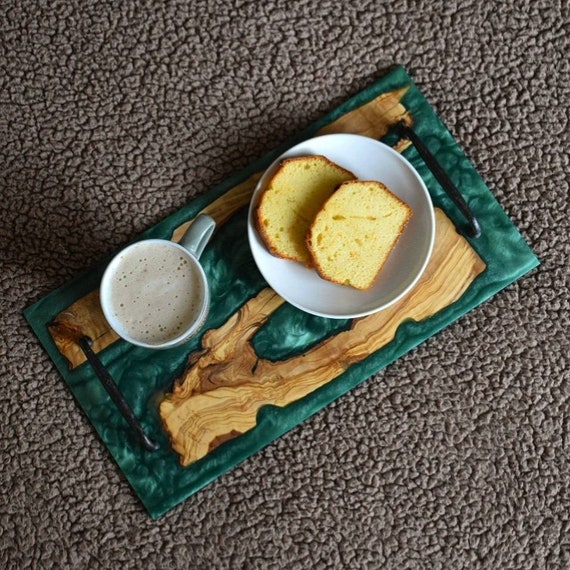 Epoxy Serving Tray Green