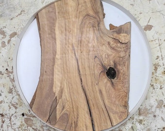 Make your own epoxy wall clock 40cm | Olive wood | Home decor | Resin wall clock