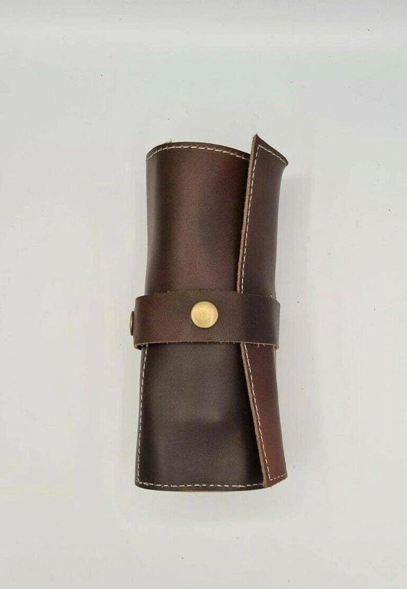Full Grain Leather Roll for Watch and Strap Case, Travel Accessories