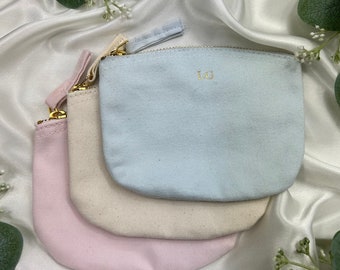 Mini pochette personnalisée - sac à accessoires - porte-monnaie zippé - porte-monnaie - cadeaux pour elle - cadeau d'anniversaire - fête des mères