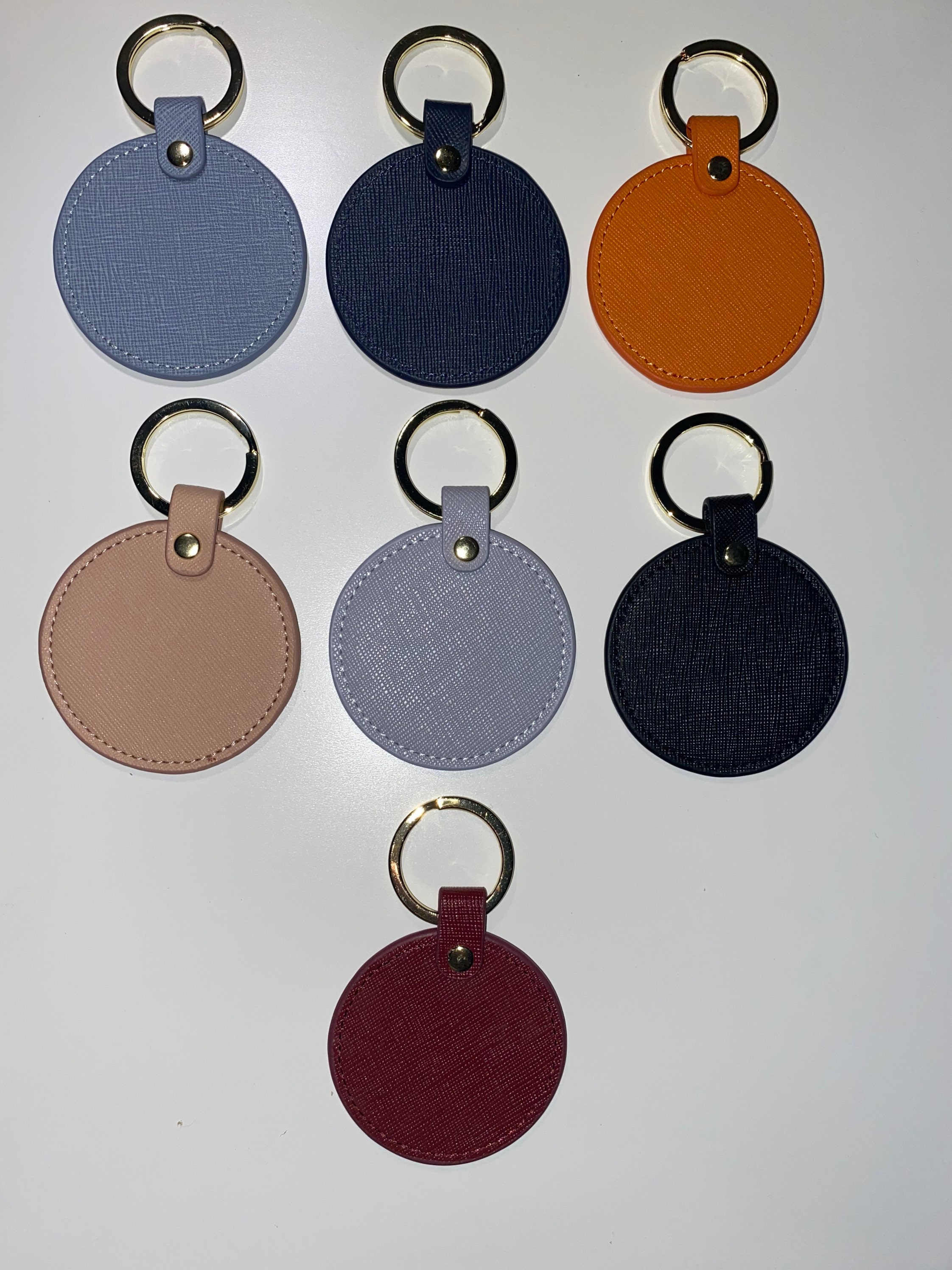 Personalised Circle Keychain Keyring Etsy UK