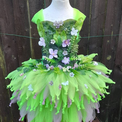 Deluxe Flower Fairy Fabric Tutu Dress Costume Dressing up - Etsy
