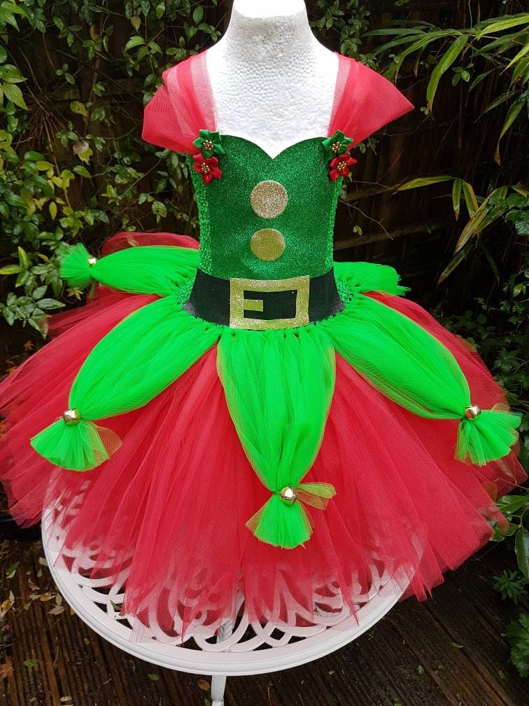 Christmas Elf / Santa's Helper Tutu Dress Dressing up - Etsy UK
