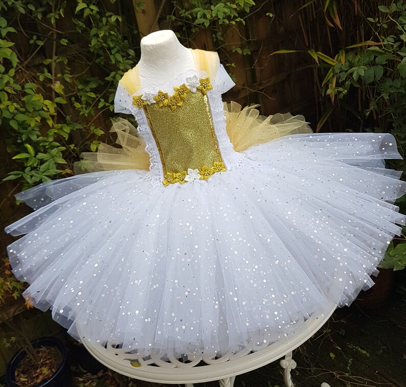 Deluxe White and Gold Unicorn/Pony Character Inspired shops Knee Length Tutu Dress Costume/Party Dress/Birthday Dress Magical