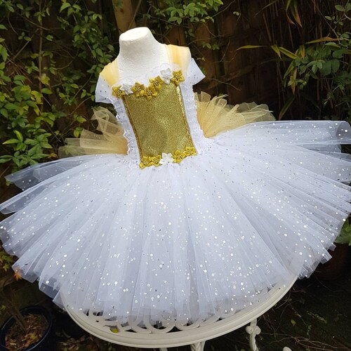 Deluxe White and Gold Unicorn/Pony Character Inspired shops Knee Length Tutu Dress Costume/Party Dress/Birthday Dress Magical