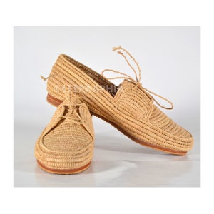 Raffia shoes for men, Handmade raffia loafers, handwoven espadrille loafers for men.