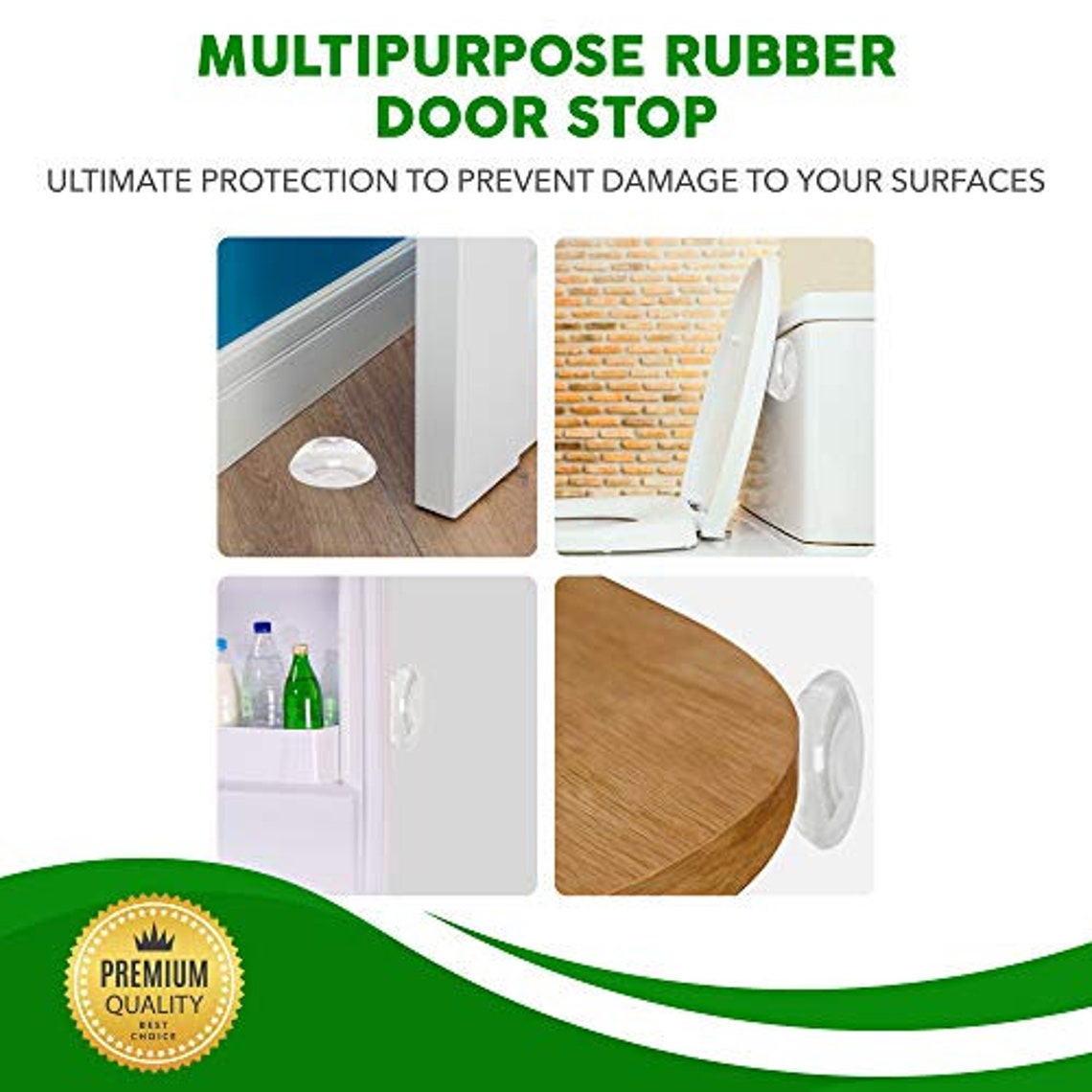 Door Stopper Wall Protector Clear Round Door Knob Stopper Etsy