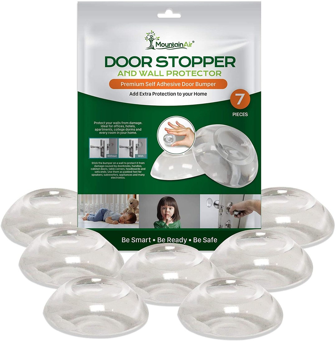 Door Stopper Wall Protector Clear Round Door Knob Stopper for Wall 7pcs Set Etsy