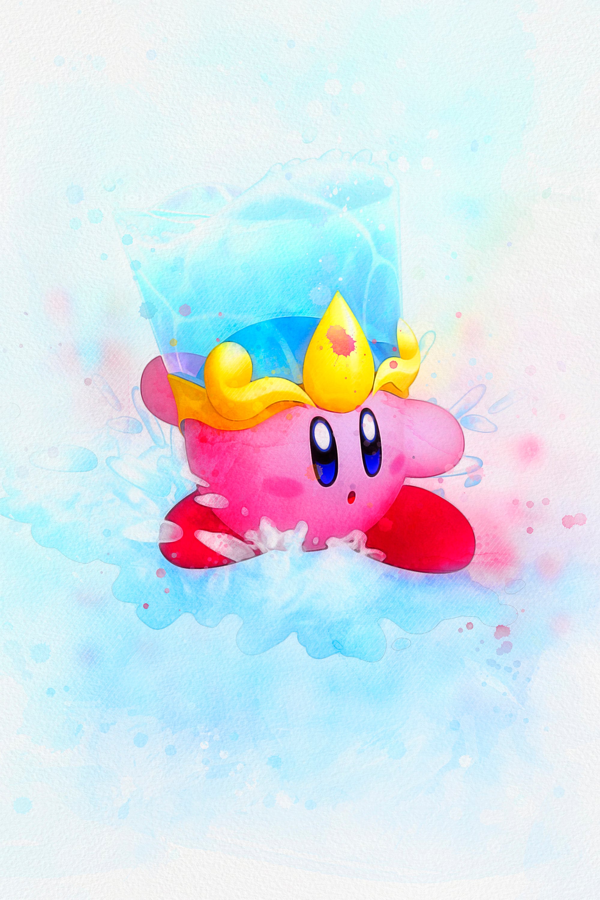Set of 6 Kirby watercolor prints 57 digital download Etsy