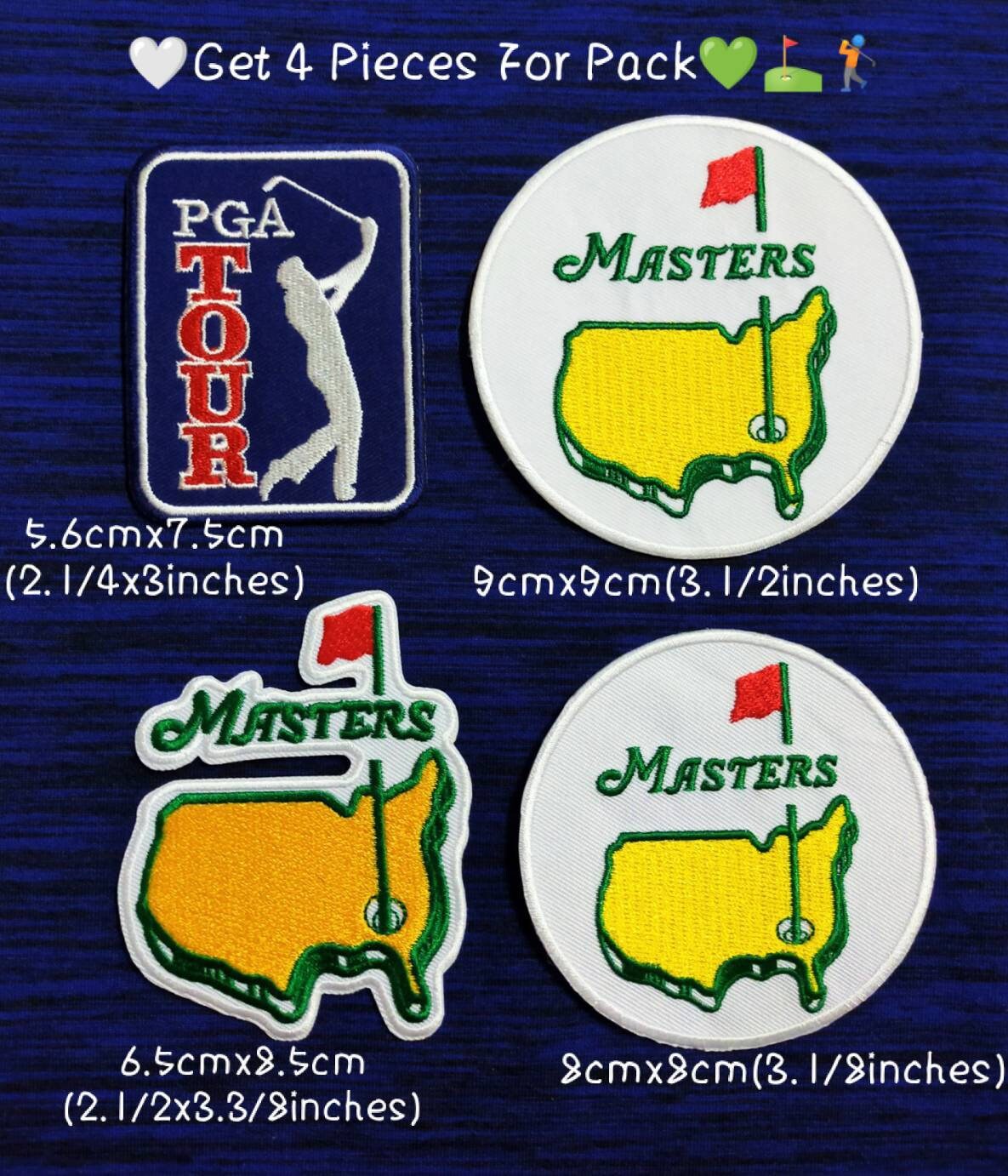 Golf Set 4Pcs For pack Patches Embroidery Logos for iron on Etsy