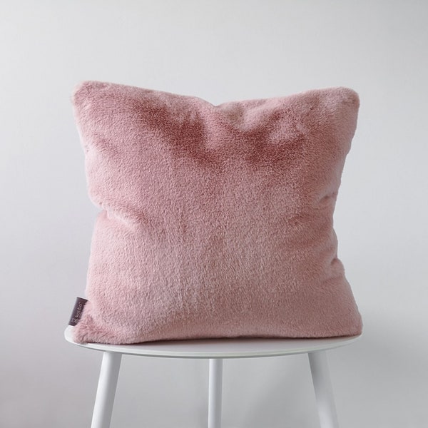 Pink Faux Fur Pillow Etsy