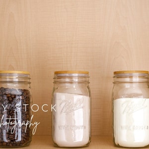 Kitchen Pantry Stock Photo #4 - Minimal Kitchen Mason Jars Picture