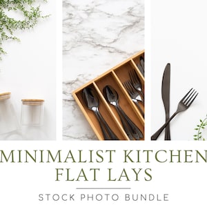 Minimalistische Küche Flat Lays - Home Organizing Stock Photo Bundle