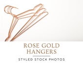 Rose Gold Hanger Styled Stock Photo Bundle - Closet Organizing Photos