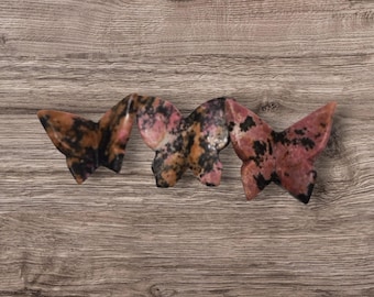 Rhodonite 3D butterflies