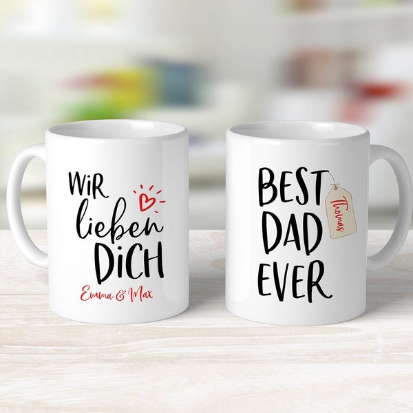 Personalisierte Tasse für Papa / Geschenk Geburtstag Ostern Vatertag