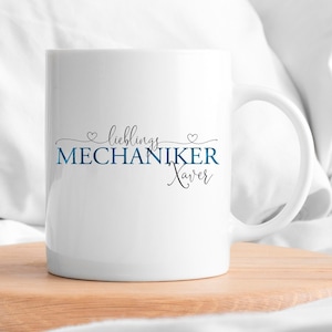 Tasse Mechaniker Geschenk personalisiert Lieblingsmechaniker Kfz Autoschrauber / LMS001