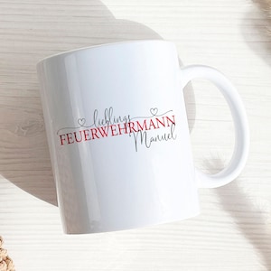 Cup favorite firefighter gift personalized firefighter / LMS001 image 1