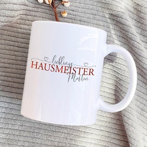 Tasse oder T-Shirt Lieblingshausmeister Geschenk personalisiert Hausmeister Geschenkidee Hauswart / LMS001